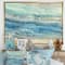 Designart - Ocean Mineral Waves - Nautical & Coastal Canvas in Gold Frame